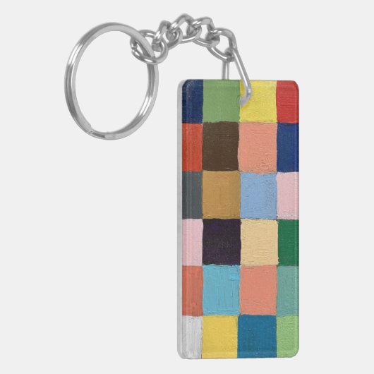 Sleutelhanger in Funky Squares (Voorkant Links)