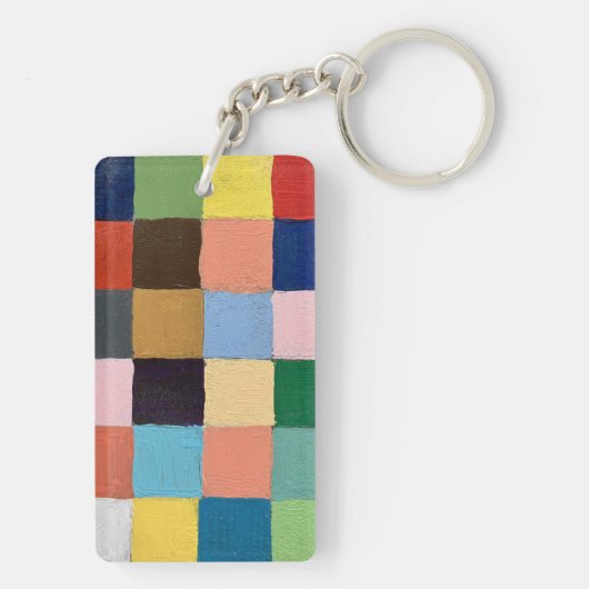 Sleutelhanger in Funky Squares (achterkant)