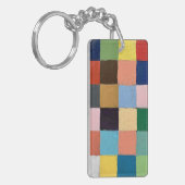 Sleutelhanger in funky vierkanten (Voorkant Links)