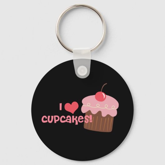 Sleutelhanger in hartcupcakes (Voorkant)