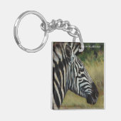 Sleutelhanger in het wild met Zebra en Rhino (Voorkant Links)
