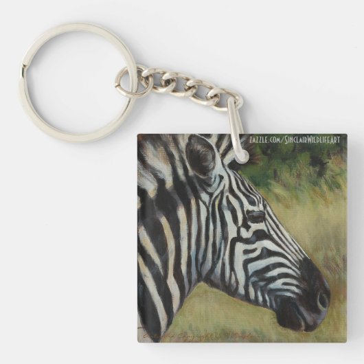 Sleutelhanger in het wild met Zebra en Rhino (Voorkant)