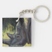 Sleutelhanger in het wild met Zebra en Rhino (Achterkant)