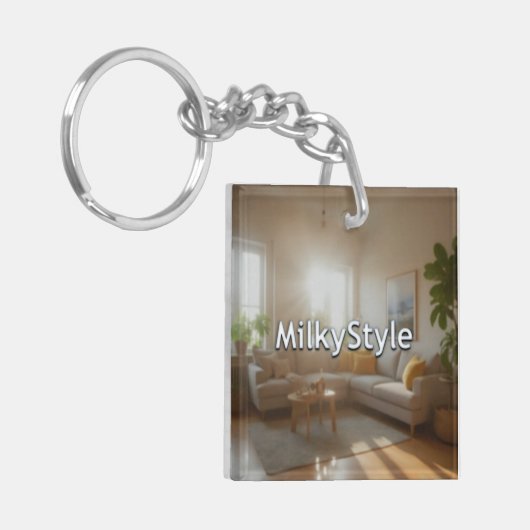 Sleutelhanger in Melkachtige stijl (Voorkant Links)