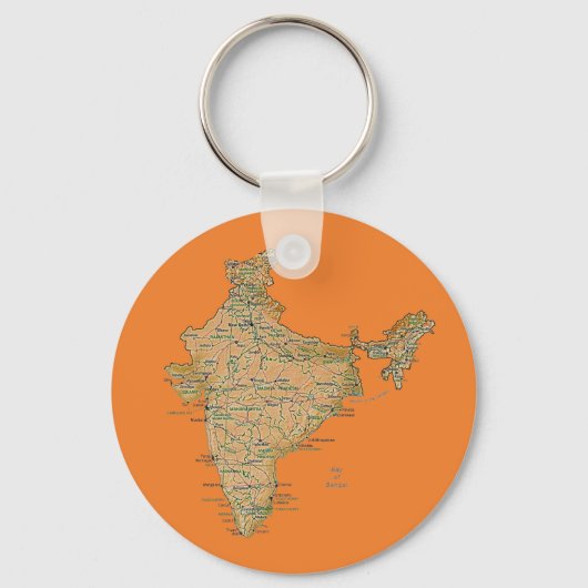 Sleutelhanger India Map (Voorkant)