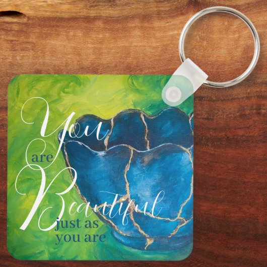 sleutelhanger 'Ingebroken in schoonheid' (Achterkant)