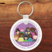 Sleutelhanger Internationale Vrouwendag 8 maart (Voorkant)