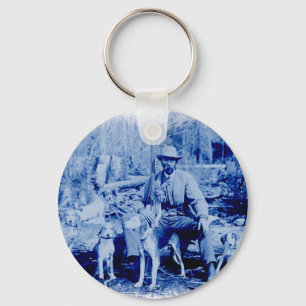 Sleutelhanger Jager Met Honden Vintage