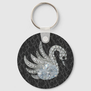 Sleutelhanger Jewel Swan Leer (017-047)