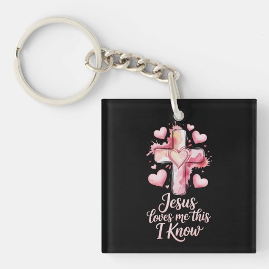 Sleutelhanger Jezus Houdt Van Mij Valentijn (voorkant)