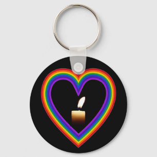 Sleutelhanger kaars in een regenboog