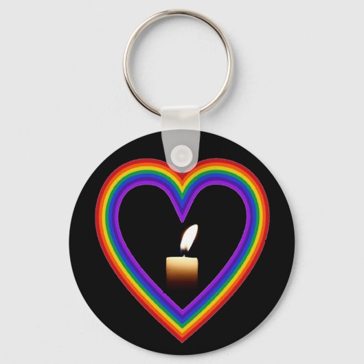 Sleutelhanger kaars in een regenboog (Voorkant)