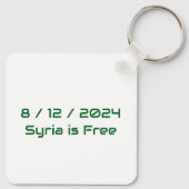 Sleutelhanger - kaart van Syrië - Syrische Onafhan (Achterkant)