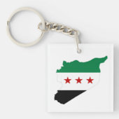 Sleutelhanger - kaart van Syrië - Syrische Onafhan (Voorkant)