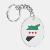 Sleutelhanger - kaart van Syrië - Syrische Onafhan (Voorkant Links)