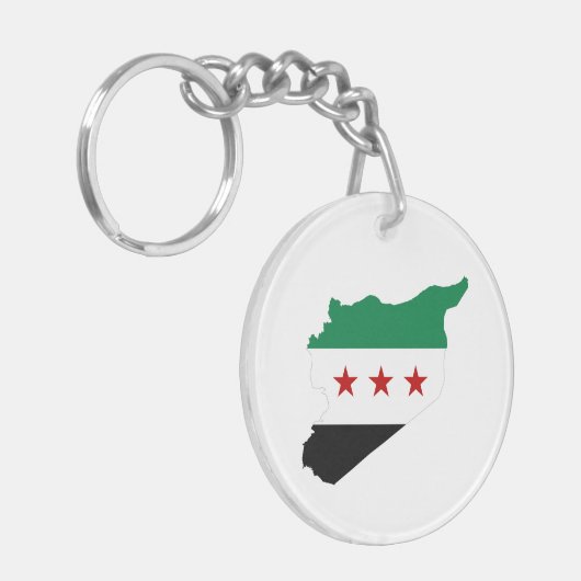 Sleutelhanger - kaart van Syrië - Syrische Onafhan (Voorkant Links)