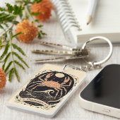 Sleutelhanger Kanker Hemelse Dierenriem Kunst (Voorkant Rechts)