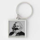 Sleutelhanger Karl Marx - vierkant (Voorkant)