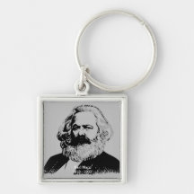 Sleutelhanger Karl Marx - vierkant