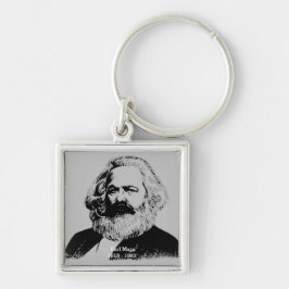 Sleutelhanger Karl Marx - vierkant