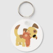 sleutelhanger kat & Doggy cartoon (Voorkant)