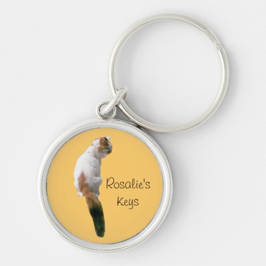 Sleutelhanger - Kat en naam (Voorkant)