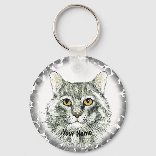 Sleutelhanger kattengezicht (Voorkant)
