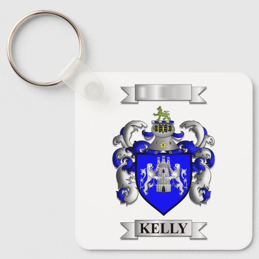 Sleutelhanger Kelly Achternaam En Schild (Voorkant)