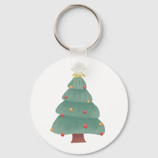 Sleutelhanger kerstboom Button