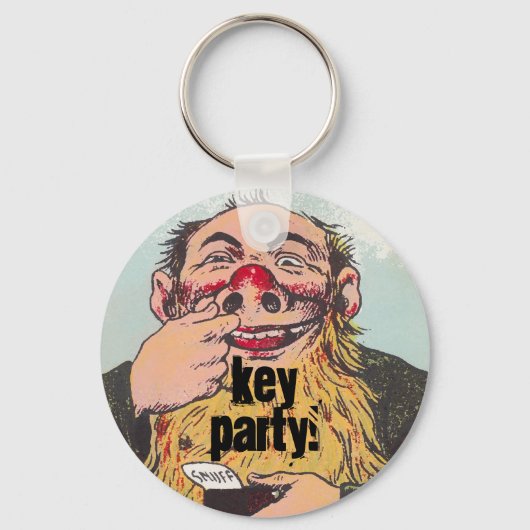 Sleutelhanger Key Party Fun Humor snuff kauwend Ma (Voorkant)