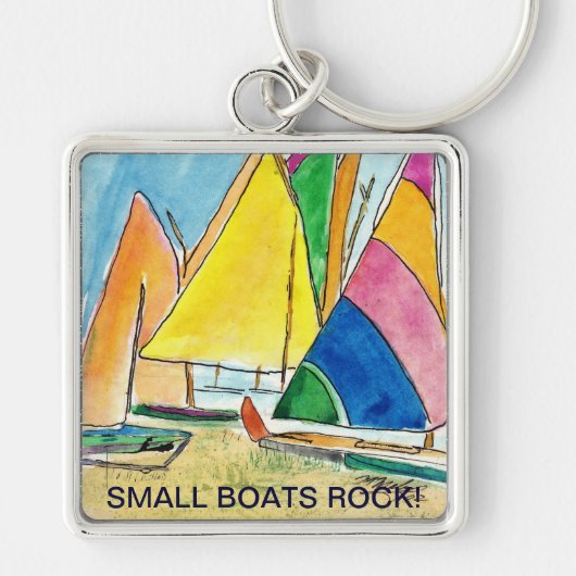 Sleutelhanger Kleine Botens Rock-Zeilboot (Voorkant)