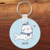 Sleutelhanger Kleine witte zegel Sailor Bemanner (Voorkant)