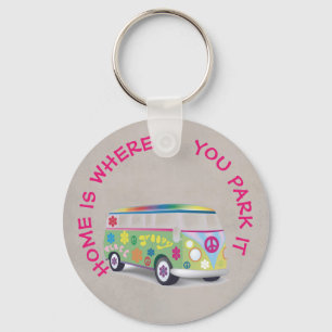 Sleutelhanger Knop - Thuis waar je hem parkeert