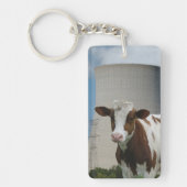 Sleutelhanger koe en kerncentrale koeltoren (Voorkant)