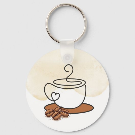 Sleutelhanger 'Koffie eerst, dan beslissingen' (Voorkant)
