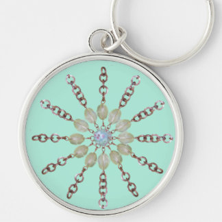 Sleutelhanger - Koperketting en kralen