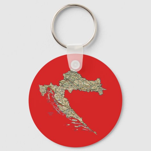 Sleutelhanger Kroatische kaart (Voorkant)