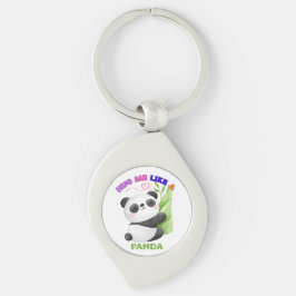 🐼 Sleutelhanger & Lanyard – Knuffel me als een pa