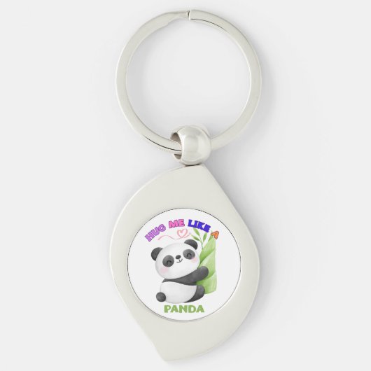 🐼 Sleutelhanger & Lanyard – Knuffel me als een pa (Voorkant)