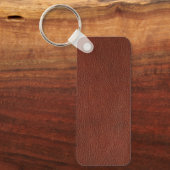 Sleutelhanger lederen metaalrechthoek (Voorkant)