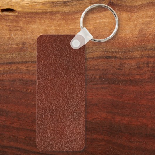 Sleutelhanger lederen metaalrechthoek (Achterkant)