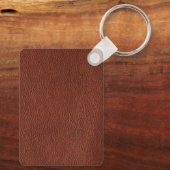 Sleutelhanger lederen metaalrechthoek (Achterkant)