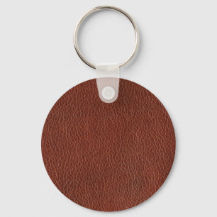 Sleutelhanger lederen metalen cirkel