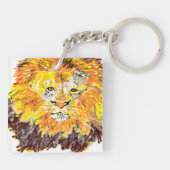 Sleutelhanger leeuw uit de rechthoek (dubbelzijdig (Achterkant)