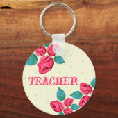 Sleutelhanger leraar - Roos (Voorkant)