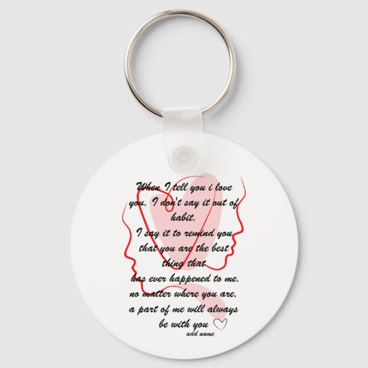 sleutelhanger liefdesberichten (Voorkant)