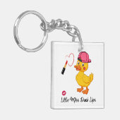 sleutelhanger "Little Miss Duck Lips" (Voorkant Links)