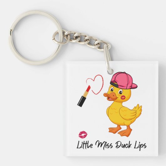 sleutelhanger "Little Miss Duck Lips" (Voorkant)