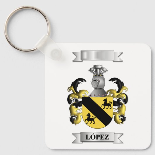 Sleutelhanger Lopez Achternaam En Wapen (Voorkant)