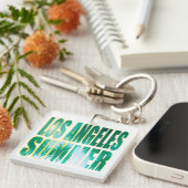 sleutelhanger "Los Angeles Summer Letter Green" (Voorkant Rechts)